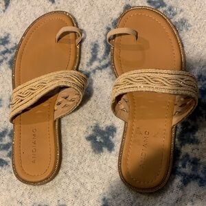 #36 Andiamo “Women's Tan Braided Sandals
